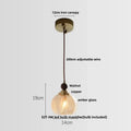Modern amber glass led pendant light for dining room
