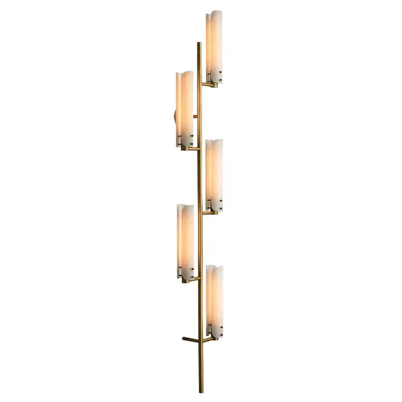 Modern amber & white led wall sconce bedroom art deco light