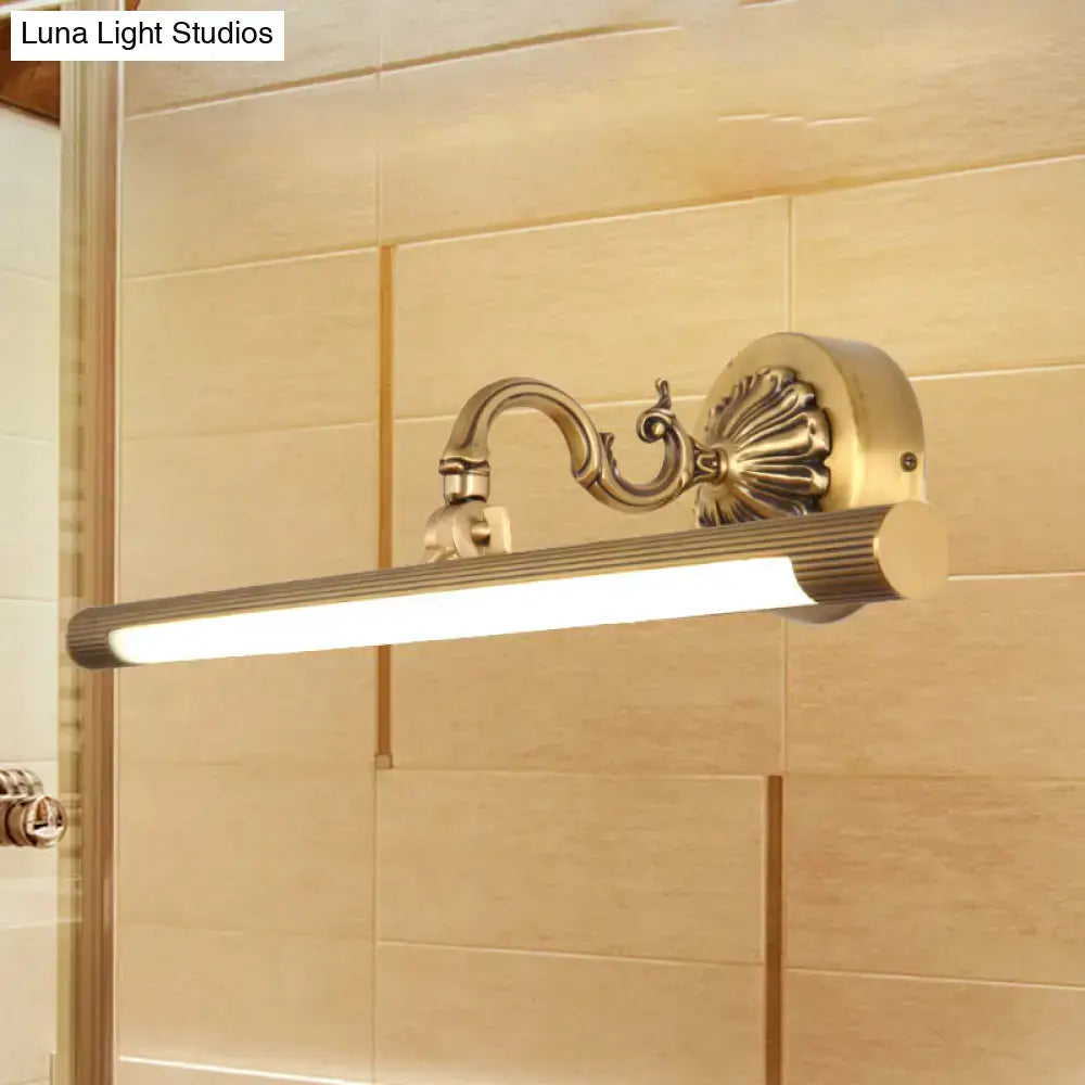 DecorBites™ Modern Integrated LED Brass Finish Wall Sconce Light for Bathroom - Vanity Lighting, 17"/22" Wide