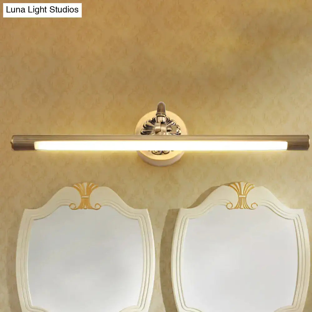 DecorBites™ Modern Integrated LED Brass Finish Wall Sconce Light for Bathroom - Vanity Lighting, 17"/22" Wide