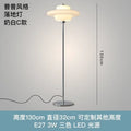 DecorBites™ Cream Glass Bauhaus Floor Lamp LED E27 Minimalist UFO Style