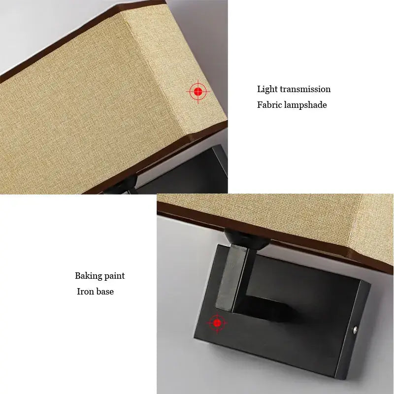 DecorBites™ Hotel Fabric Wall Lamp: Nordic Modern Style, Chinese-Inspired. Bedroom, Staircase, and Bedside Lighting Solution.