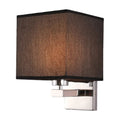 Modern beige fabric shade wall light bedroom e26 e27 sconce