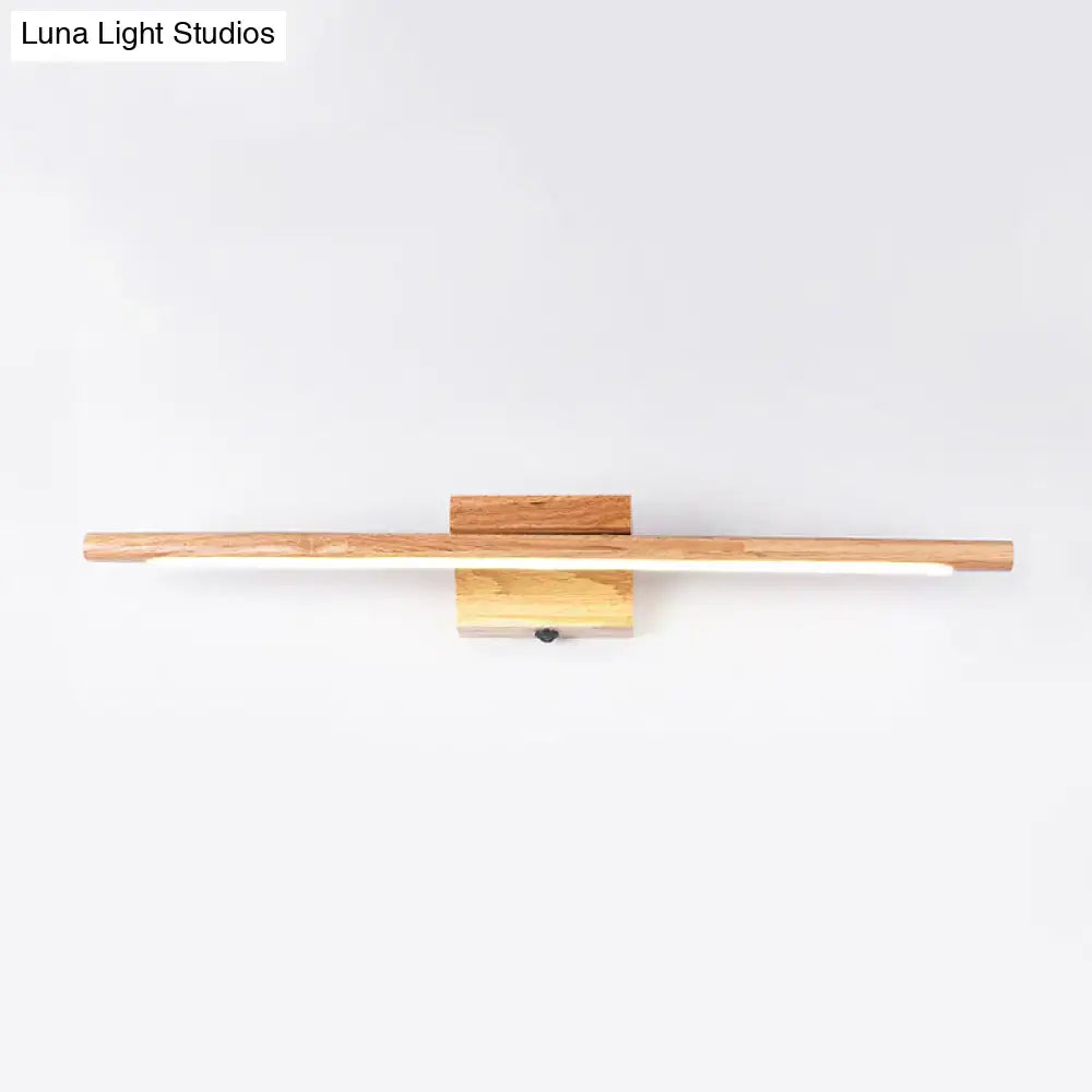 Modern beige stick shaped led vanity sconce bedroom wall light