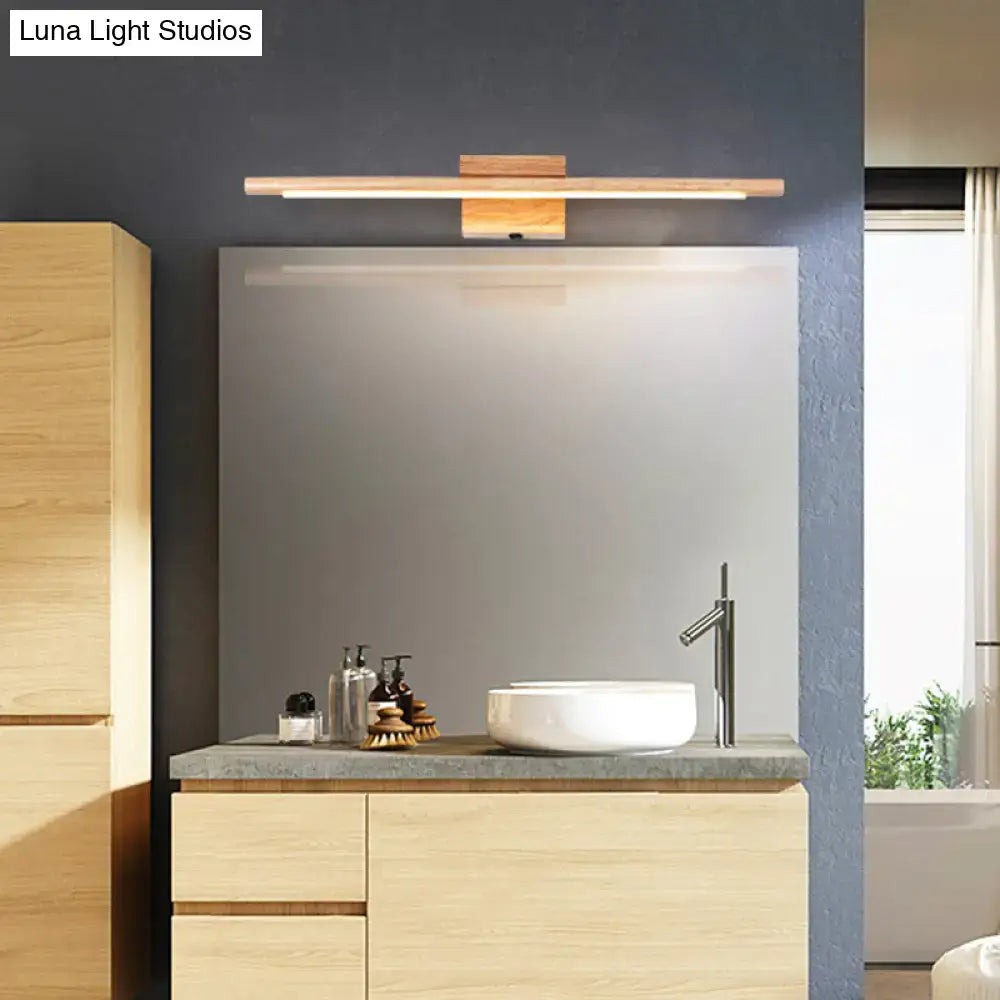Modern beige stick shaped led vanity sconce bedroom wall light