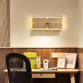Modern beige wooden led wall clock living room 110v-120v 220v-240v