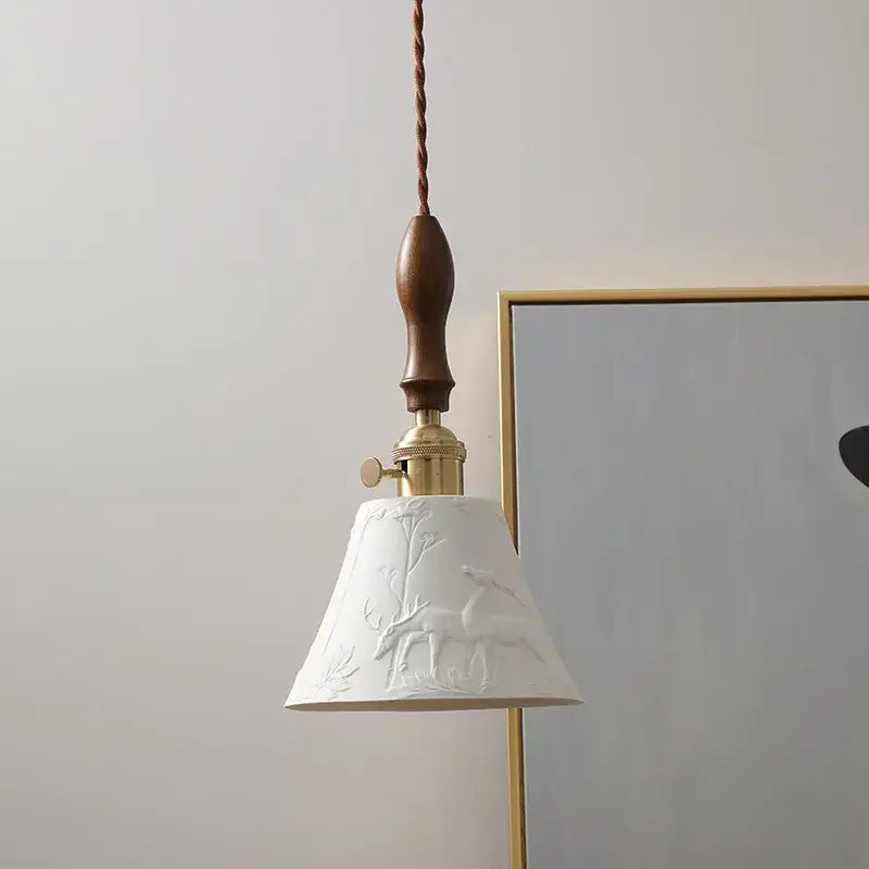 DecorBites™ Ceramic LED Pendant Light Fixture Modern Hanging Lamp for Home Decor