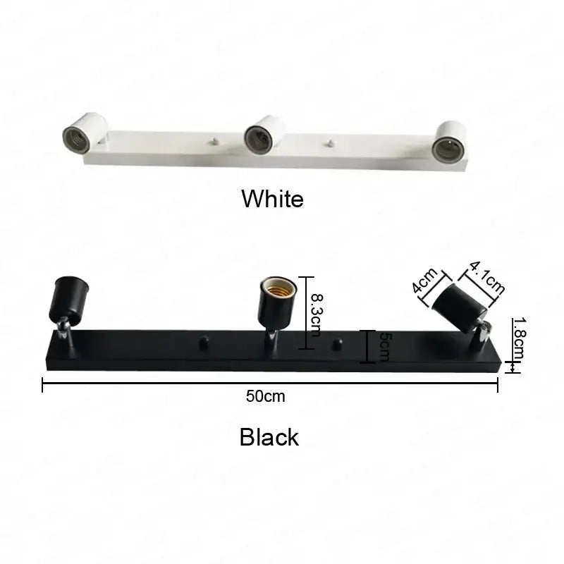 Modern black 3-light art loft ceiling lamp kitchen adjustable spotlight