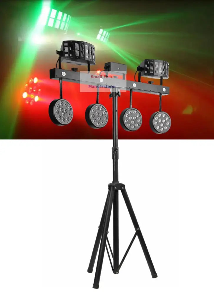 Modern black 4-in-1 led light stand bar and disco party lighting