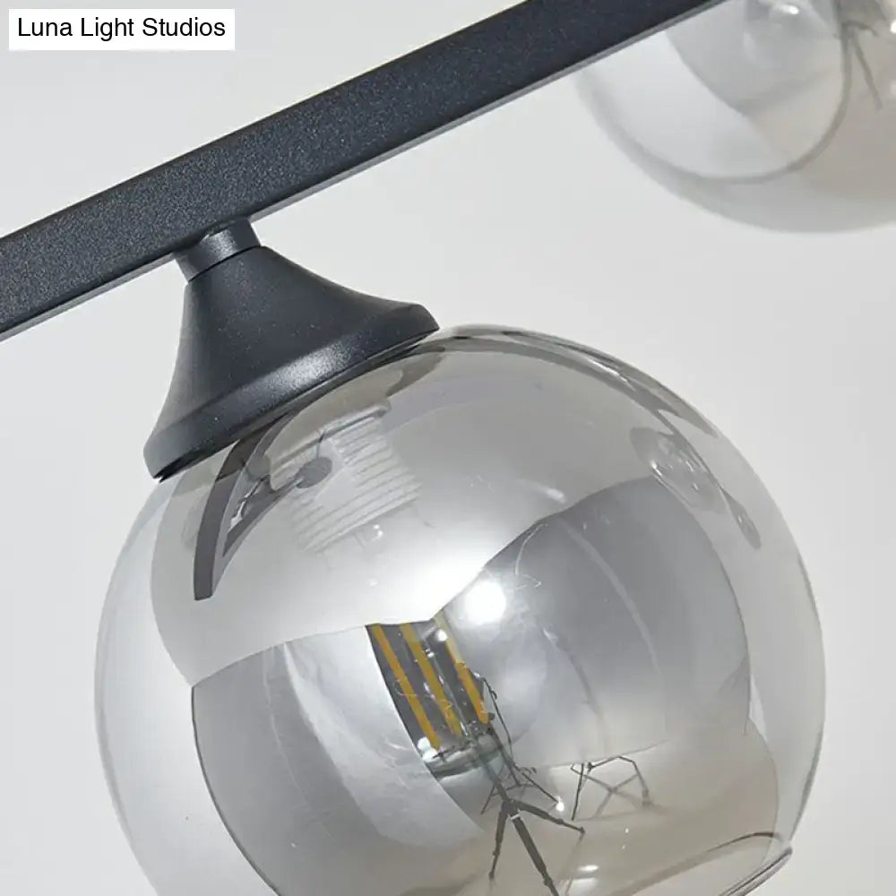 DecorBites™ Dome Glass Ceiling Light - Postmodern 6-Head Hanging Lamp for Dining Table