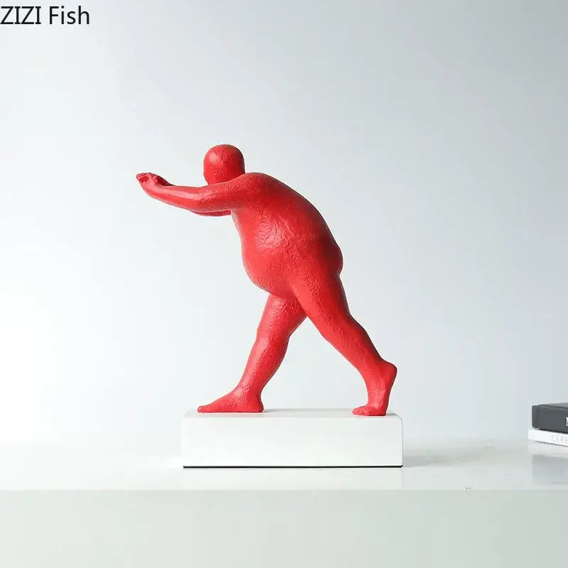 Modern black abstract resin sculpture living room figurine