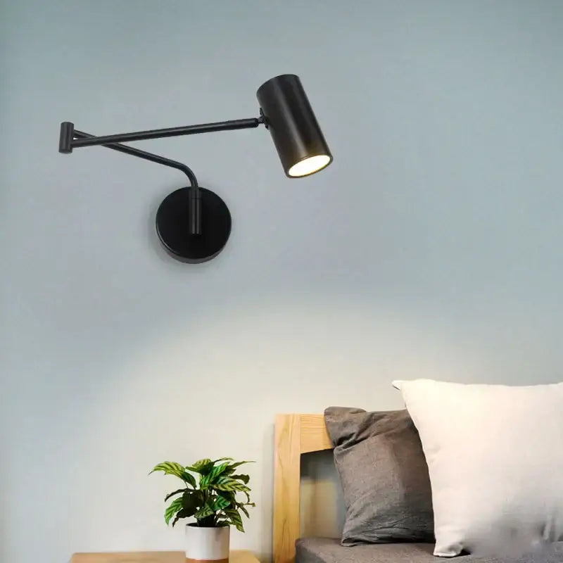 DecorBites™ Acrylic Iron LED Wall Lamp | Modern Rotate Black Stair Light | Dining Room Study Fixtures