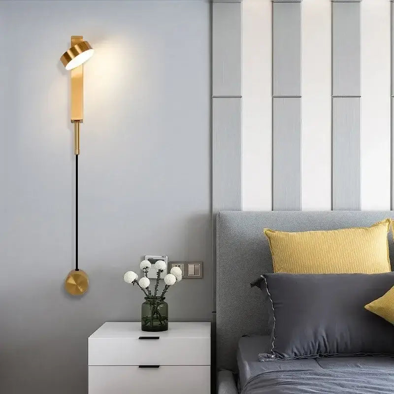 Modern black adjustable led wall lamp bedroom sconce lighting
