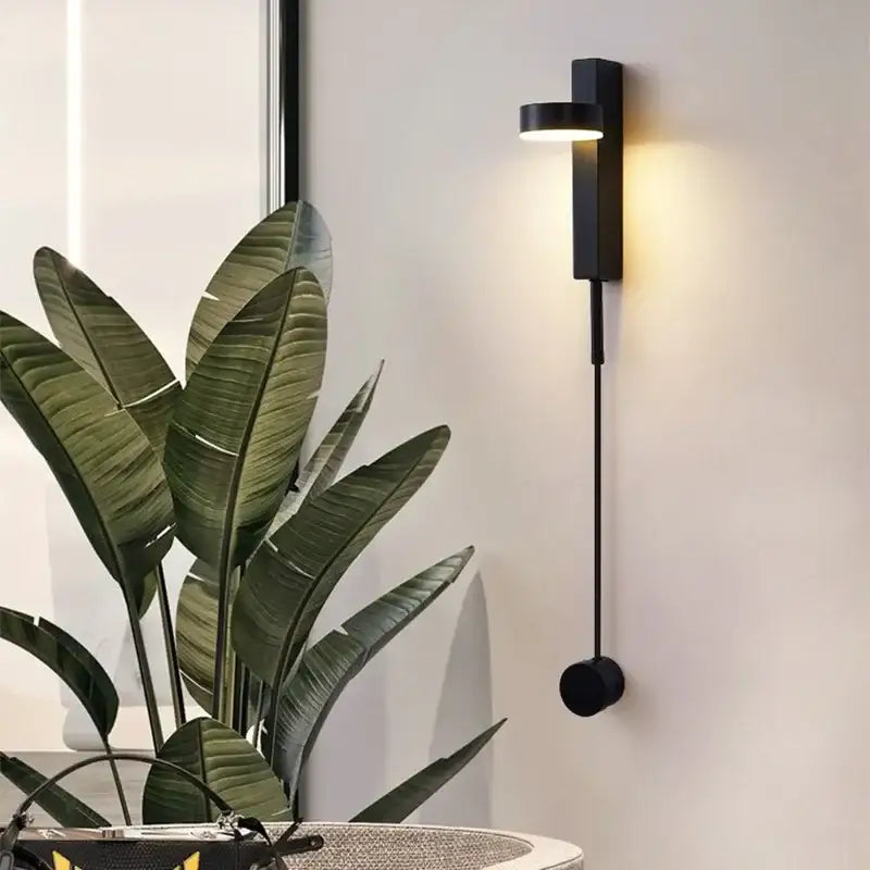 Modern black adjustable led wall lamp bedroom sconce lighting