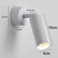 Modern black adjustable metal spotlight wall lamp bedroom fixture