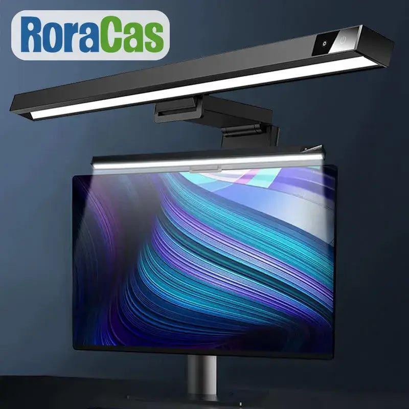 Modern black aluminium monitor light bar office eye care lamp