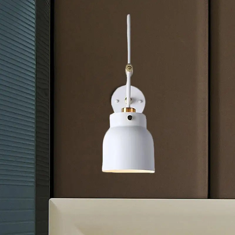 DecorBites™ Modern Metal Wall Sconce Light with Cup Shade & Long Arm - Ideal for Library Bookstore