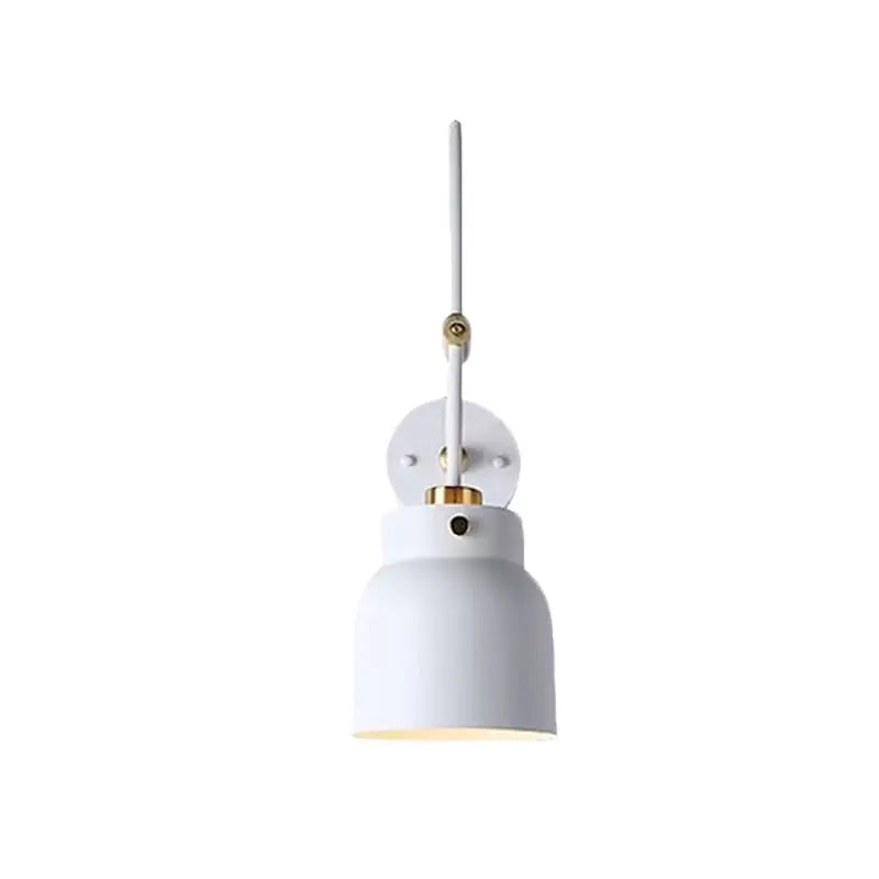 DecorBites™ Modern Metal Wall Sconce Light with Cup Shade & Long Arm - Ideal for Library Bookstore