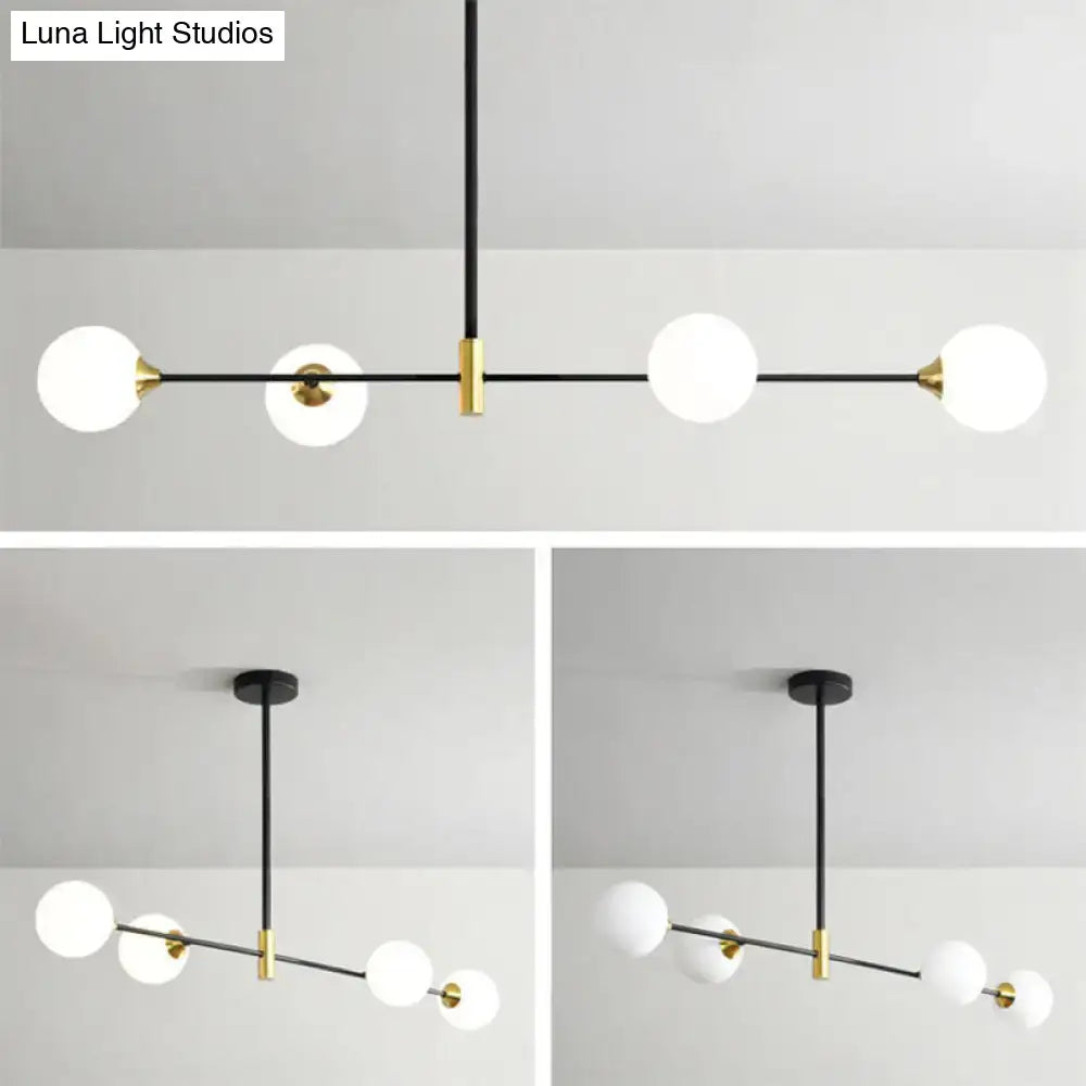 Modern black and brass metal island pendant – dining room chandelier