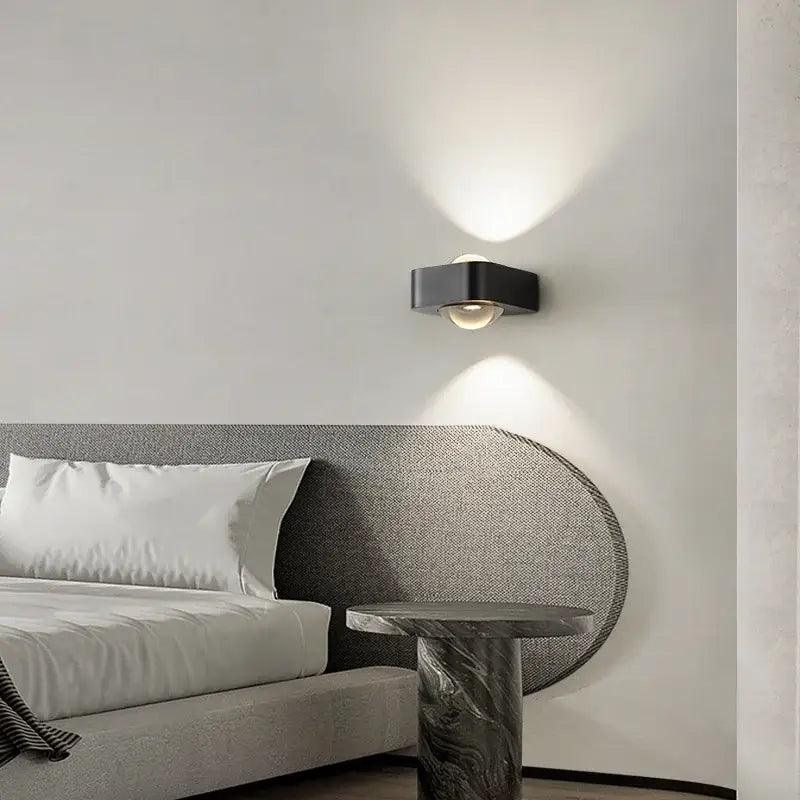 DecorBites™ Copper Bedroom Wall Lamp, Modern LED Double Head Spotlights, Luxury Living Room Sconce