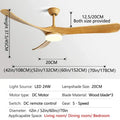 Modern black and dark brown wooden ceiling fan living room light