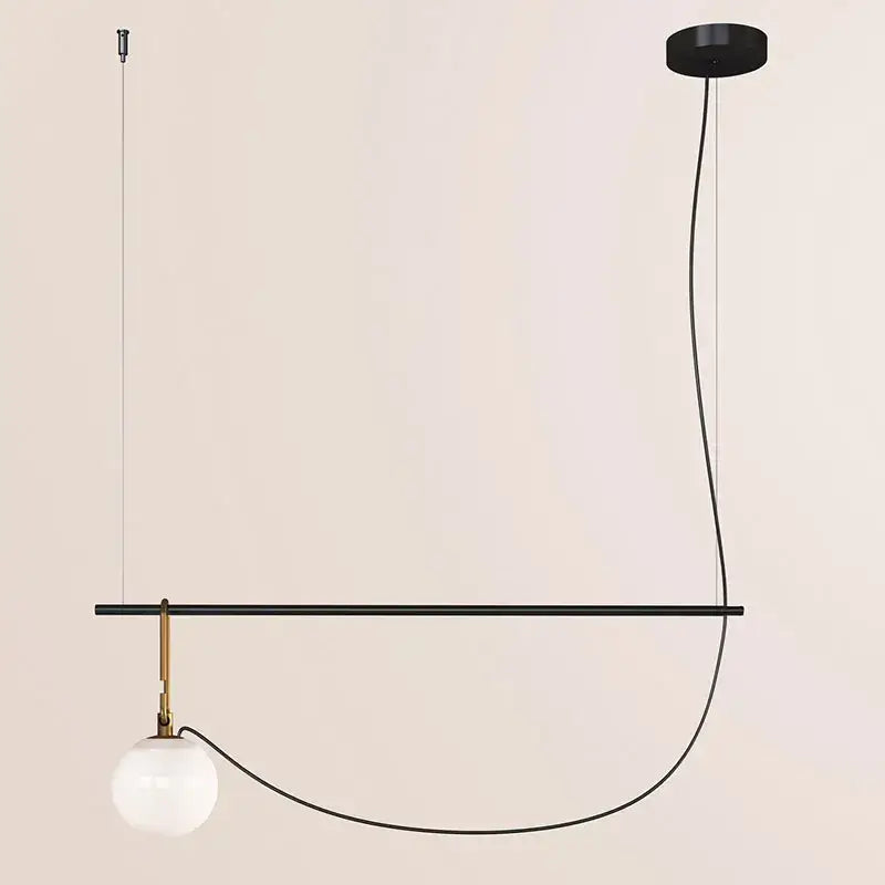 Modern black and gold glass ball pendant lights dining room chandelier