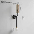 Modern black and gold led wall lamp living room glass sconce