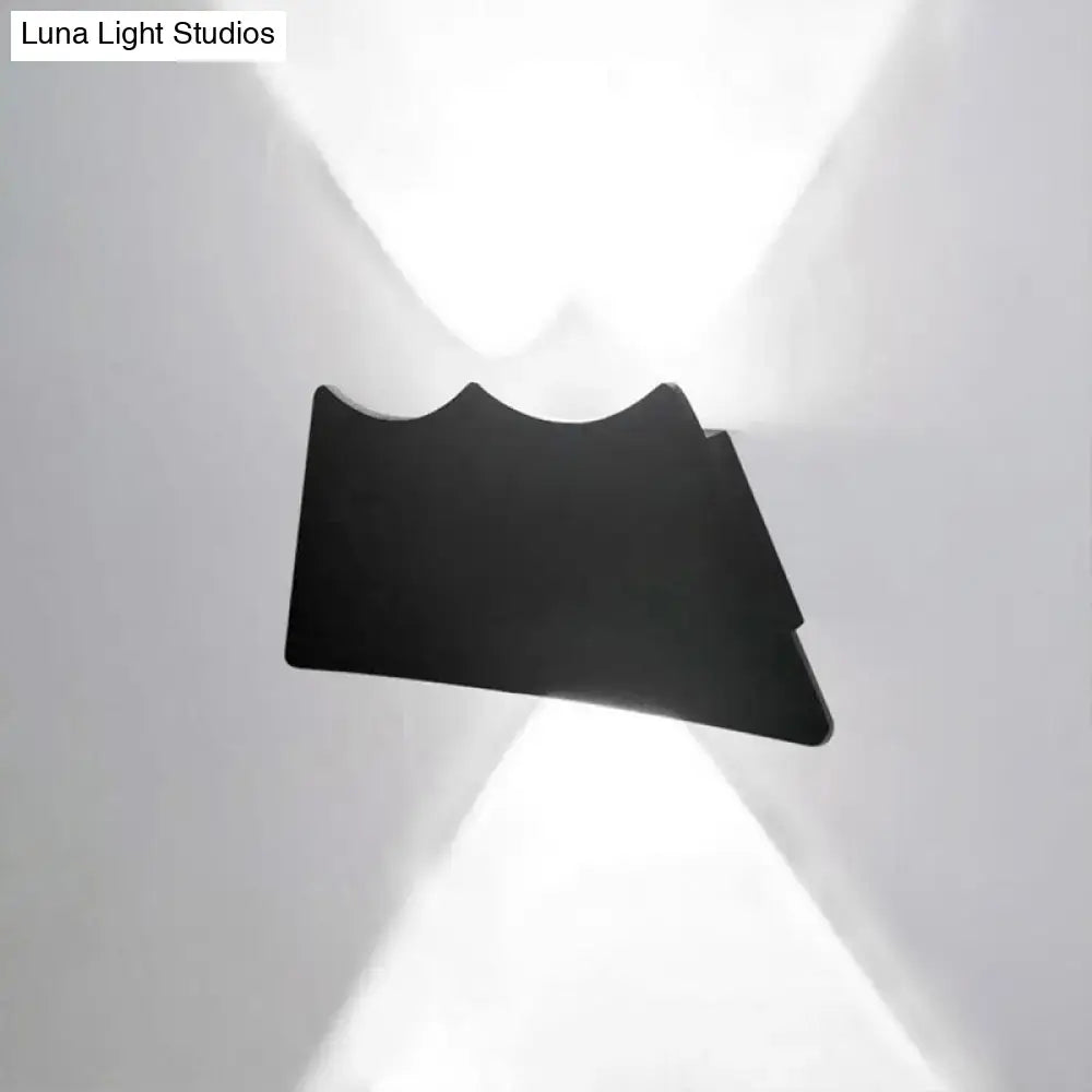 Modern black and silver led wall sconce bedroom light 110v-120v