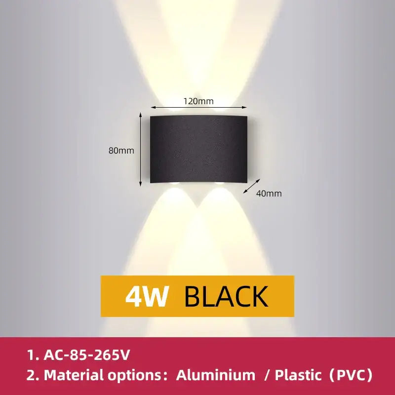 DecorBites™ LED Wall Lamp: Interior & Exterior HomeDecor Light for Courtyard, Stair, Bedroom & Garden
