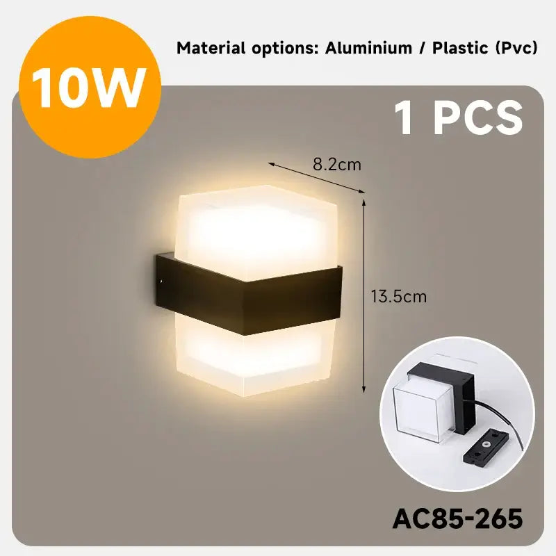 DecorBites™ LED Wall Lamp: Interior & Exterior HomeDecor Light for Courtyard, Stair, Bedroom & Garden