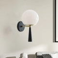 Modern black and white glass wall sconce bedroom light fixture