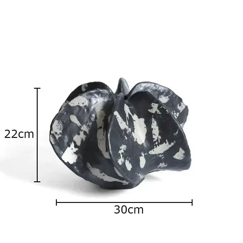 DecorBites™ Black Starfruit Coral Vase Resin Desk Decor Modern Floral Room Aesthetic