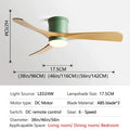 Modern black and wood 46in led ceiling fan for bedrooms