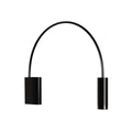 Modern black arched led wall mount light for living room