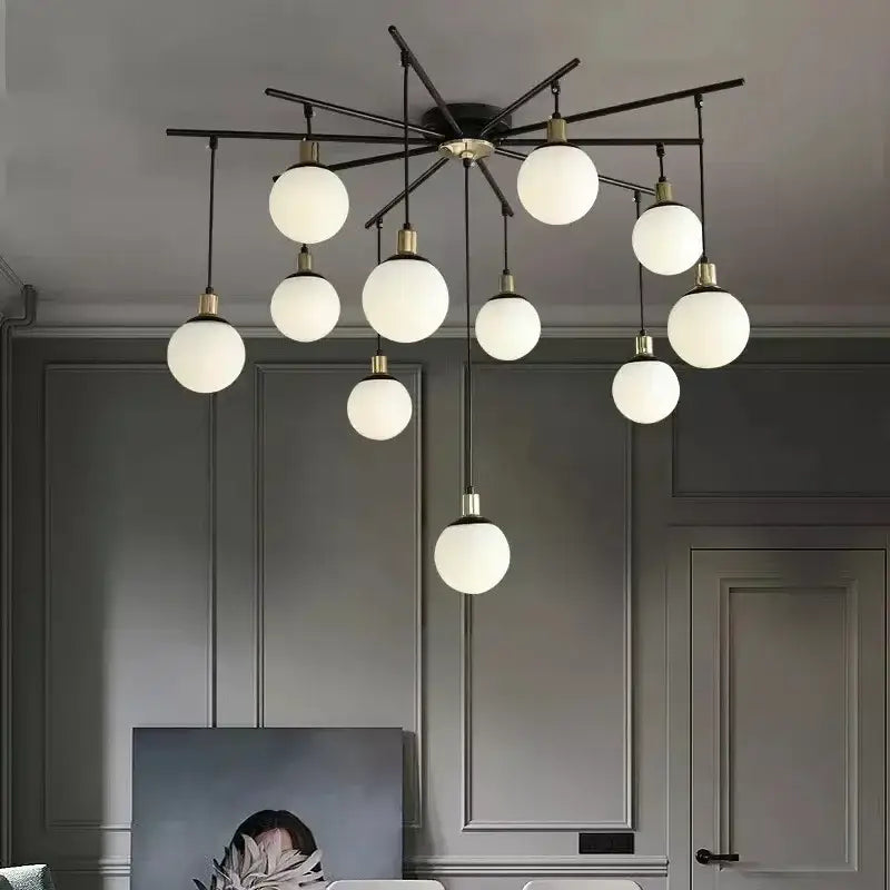 DecorBites™ Art Glass Ball Molecule Chandelier for Living Room, Children's Room, Study & Home Decor