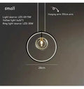 DecorBites™ Ball Bubble LED Chandelier: Modern Round Ring Pendant Light for Dining Room & Bar