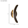 Modern black bend led wall mounted lamp bedroom white & warm light