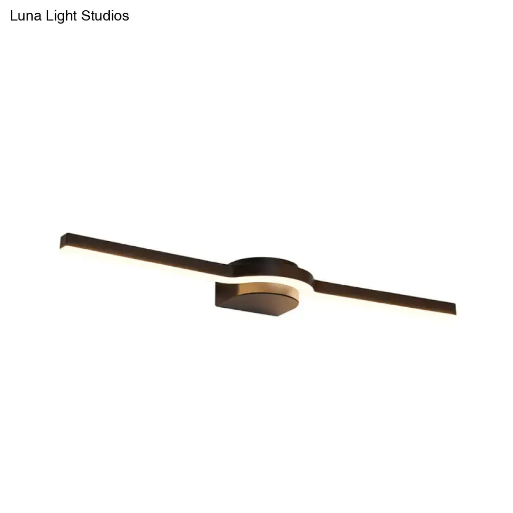 DecorBites™ Contemporary LED Vanity Light in Black and White/Warm Light - 16"/23.5" Slim Line Acrylic Wall Sconce