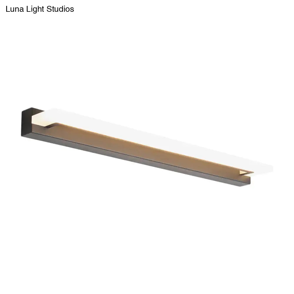 DecorBites™ Modern Black LED Bathroom Vanity Light with Acrylic Shade - Warm/White Light