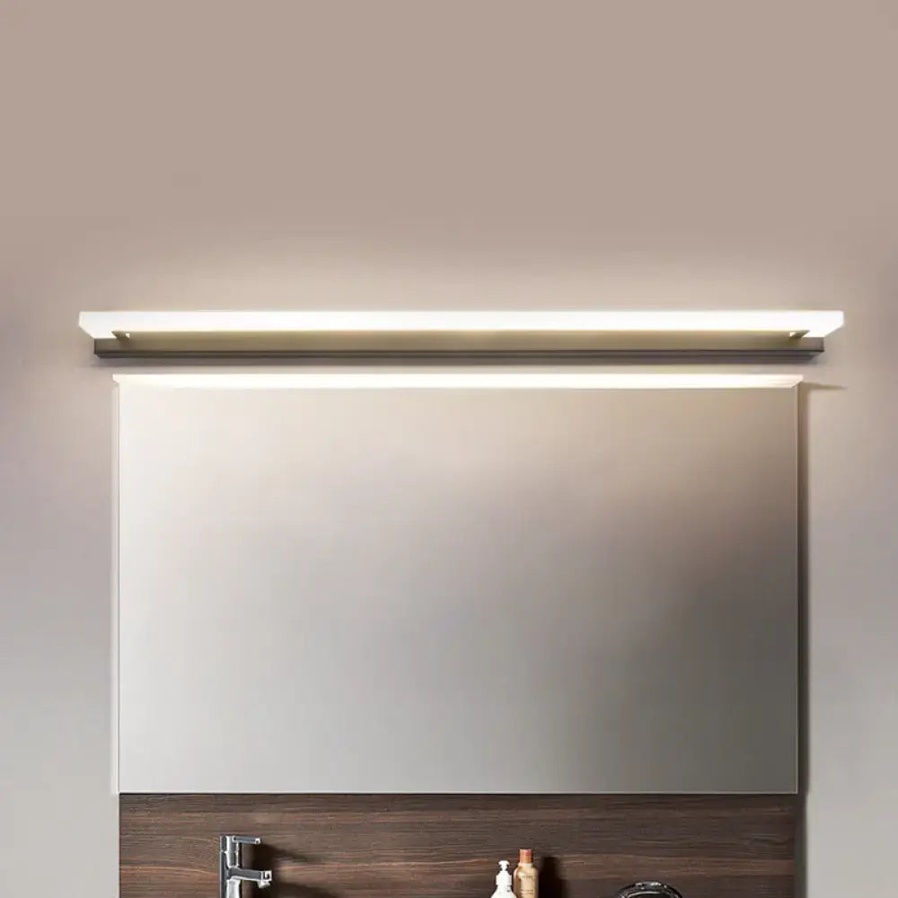 DecorBites™ Modern Black LED Bathroom Vanity Light with Acrylic Shade - Warm/White Light