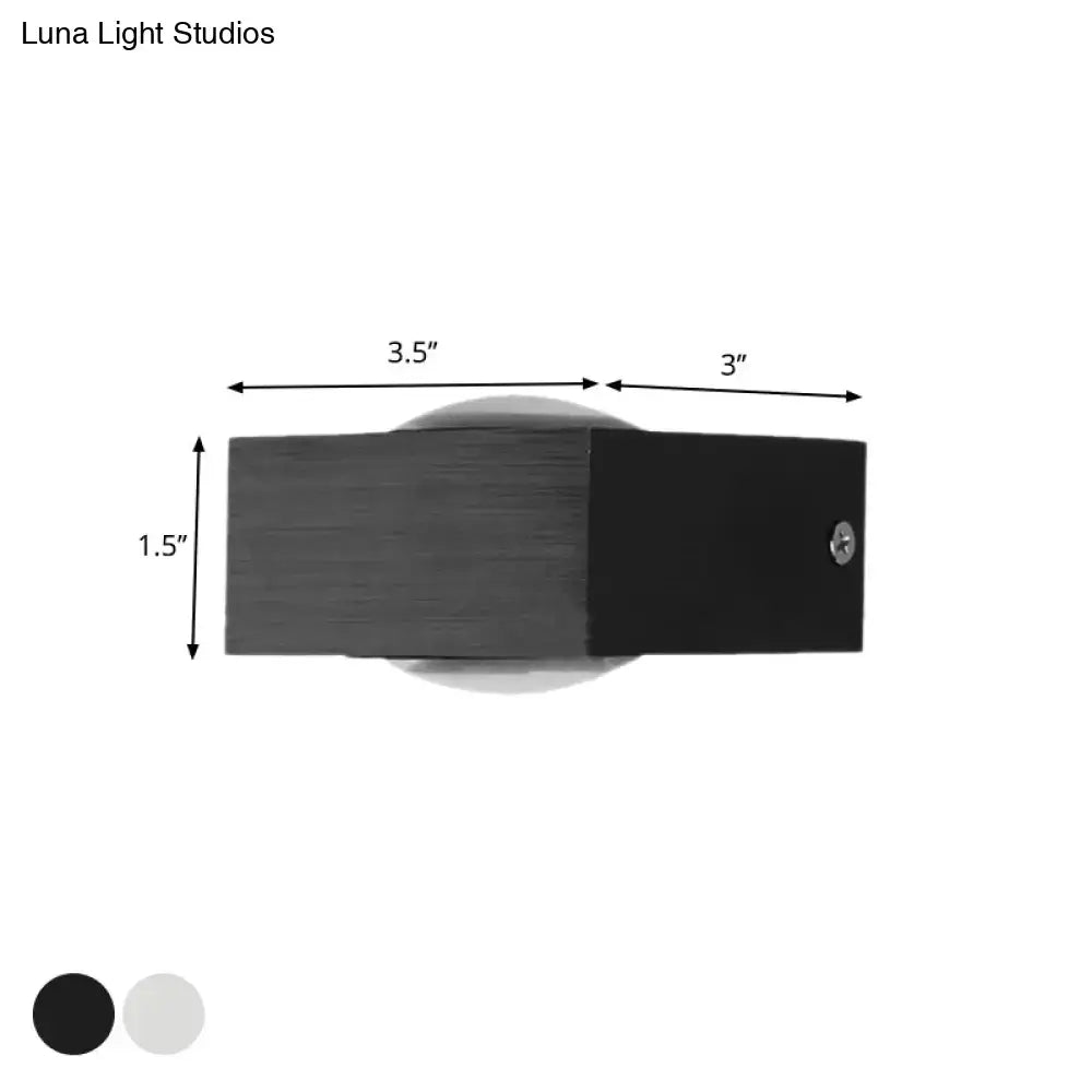 DecorBites™ Modern Aluminum RGB Wall Light - Black/Brushed Silver; Single/Double Sided LED; Ideal for Corridor Lighting