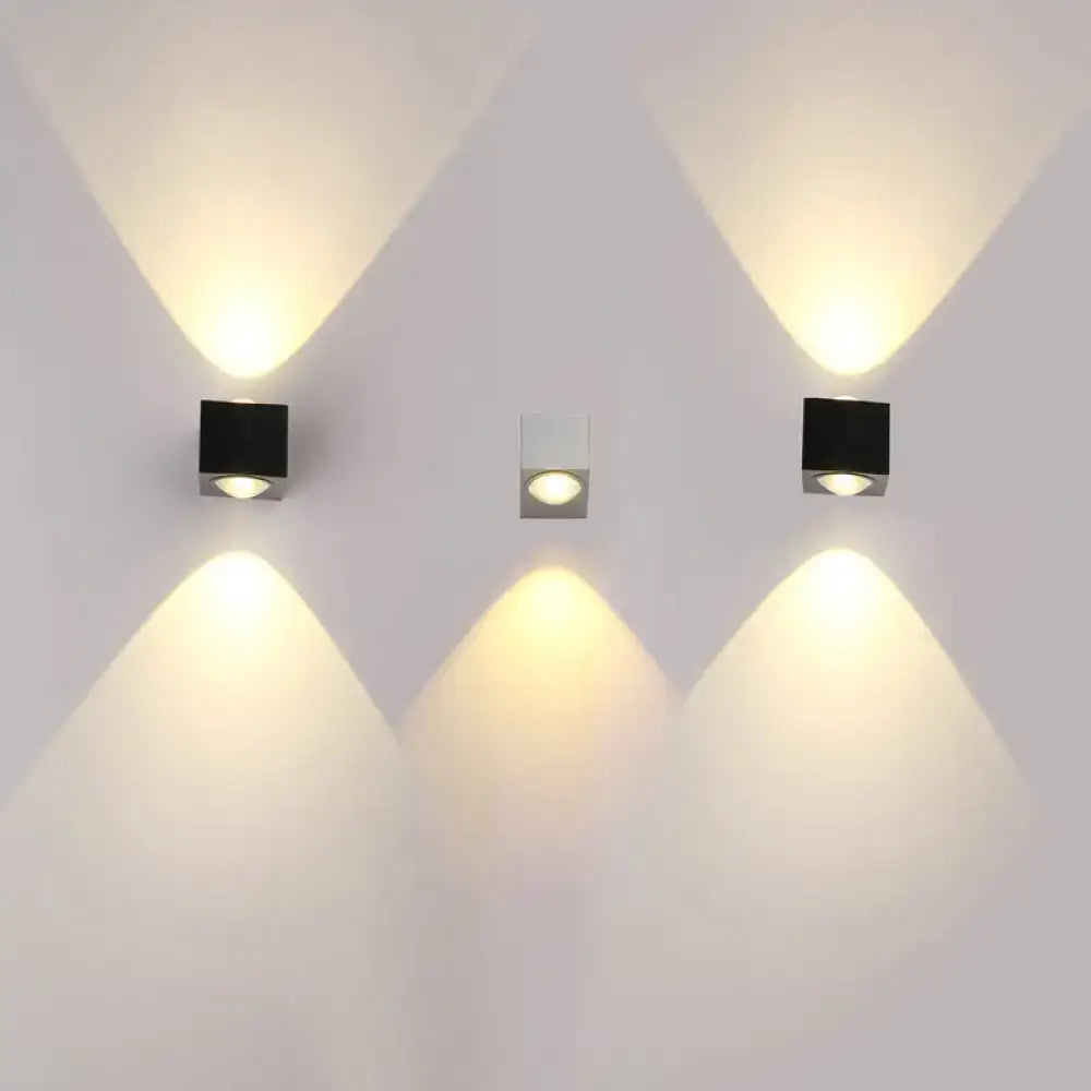 DecorBites™ Modern Aluminum RGB Wall Light - Black/Brushed Silver; Single/Double Sided LED; Ideal for Corridor Lighting