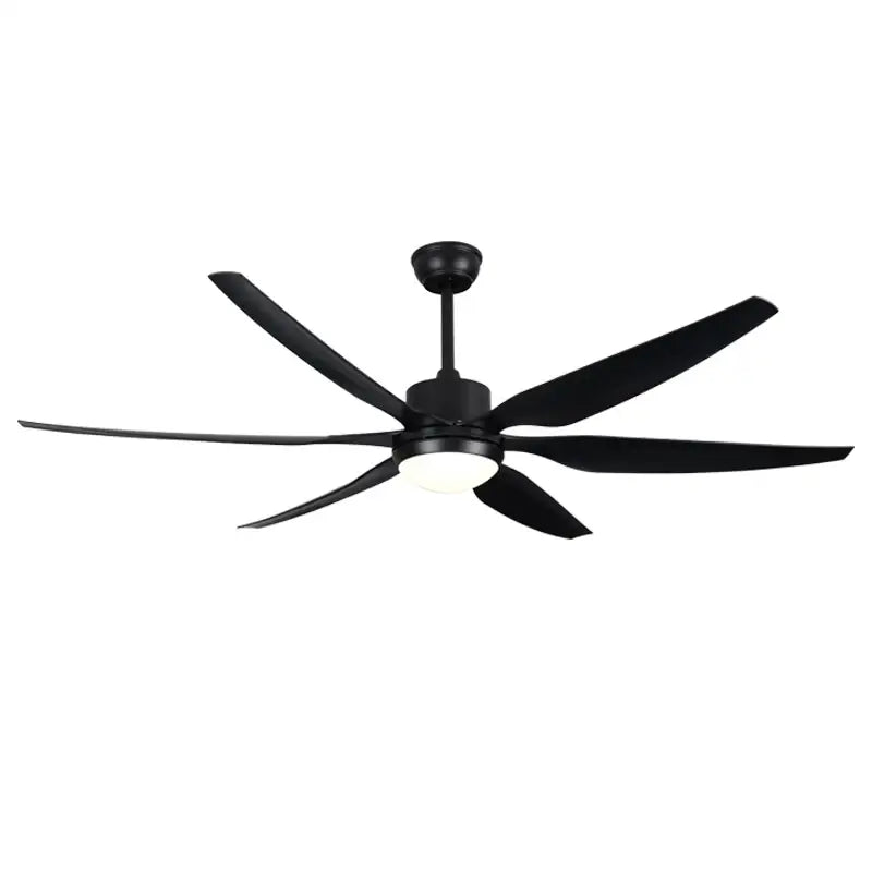 Modern black ceiling fan with led light and remote control living room