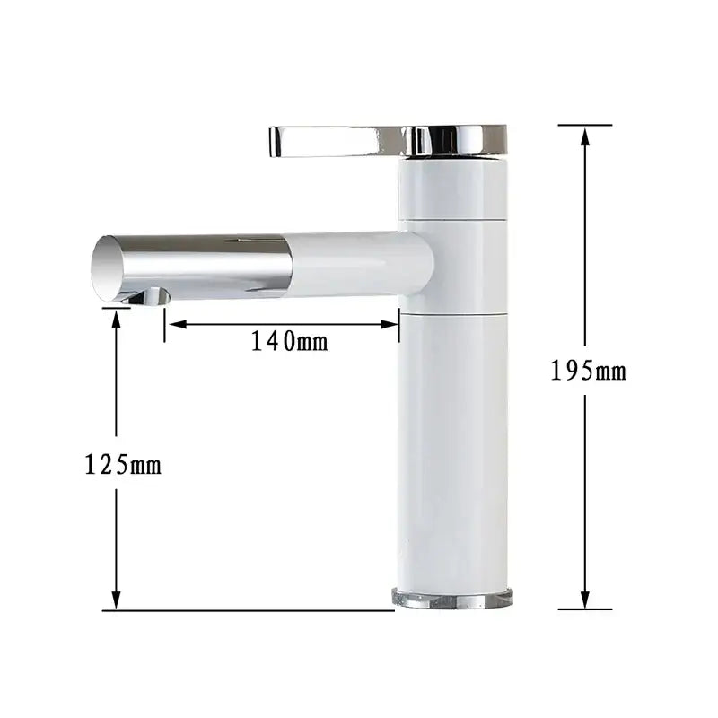 Modern black & chrome brass bathroom faucet vessel sink mixer
