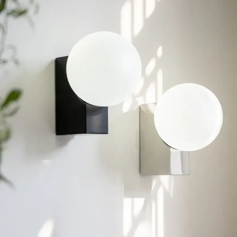 DecorBites™ Glass Ball Wall Sconce Light: Metal Base, G9 Bulb