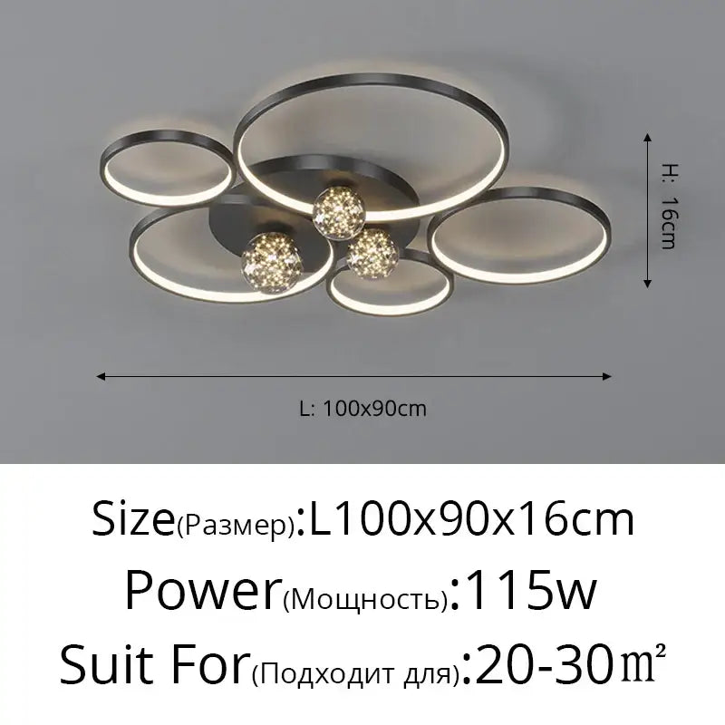 DecorBites™ Gypsophila Chandelier: Modern Ceiling Light for Living Room, Bedroom, Home.