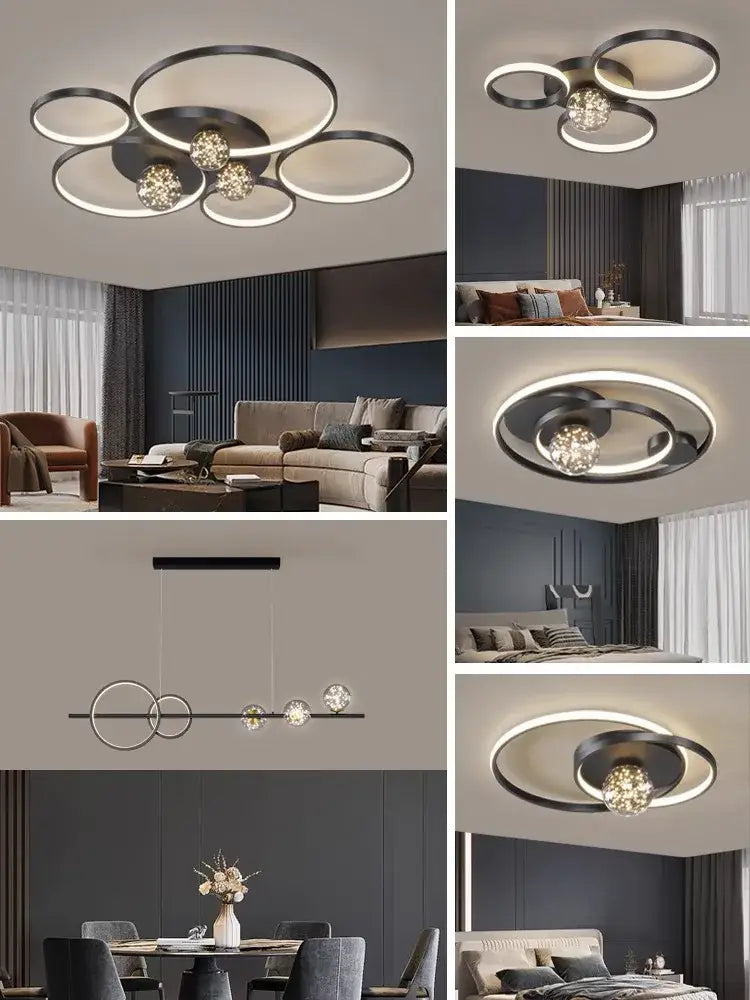 DecorBites™ Gypsophila Chandelier: Modern Ceiling Mounted Light for Home, Living Room, Bedroom