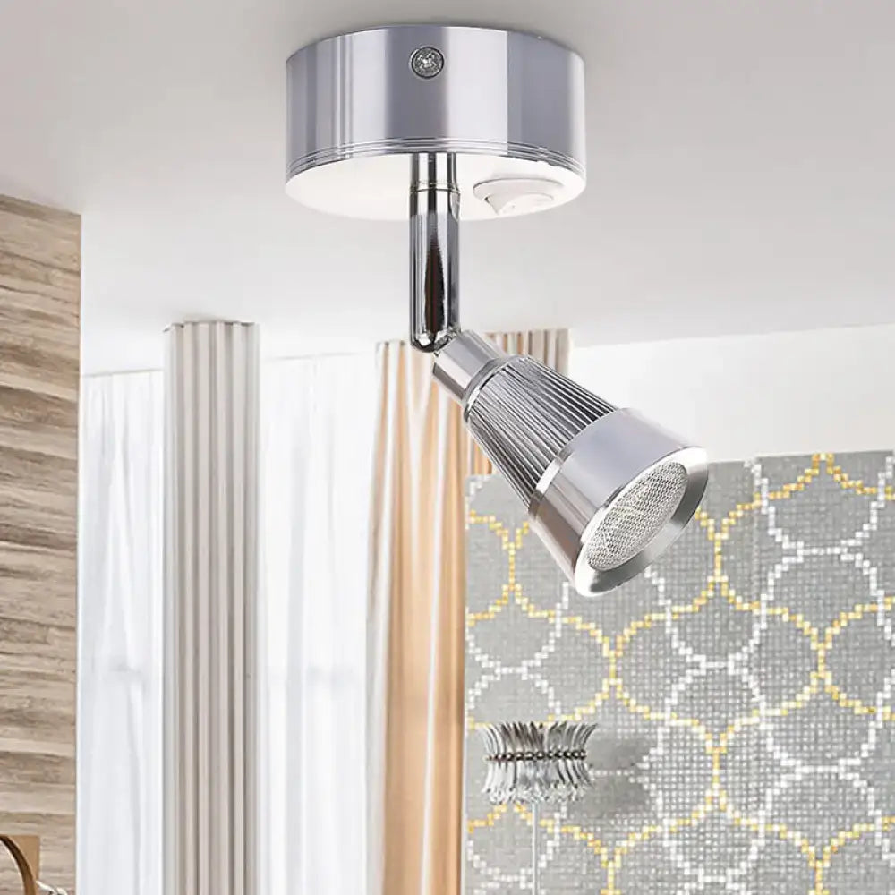 Modern black & chrome smd light wall light – bedroom rotatable sconce