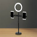 DecorBites™ Modern LED Makeup Lamp with USB Port - Black Metal Circle Shape