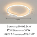 Modern black circular led indoor ceiling lamp for living room